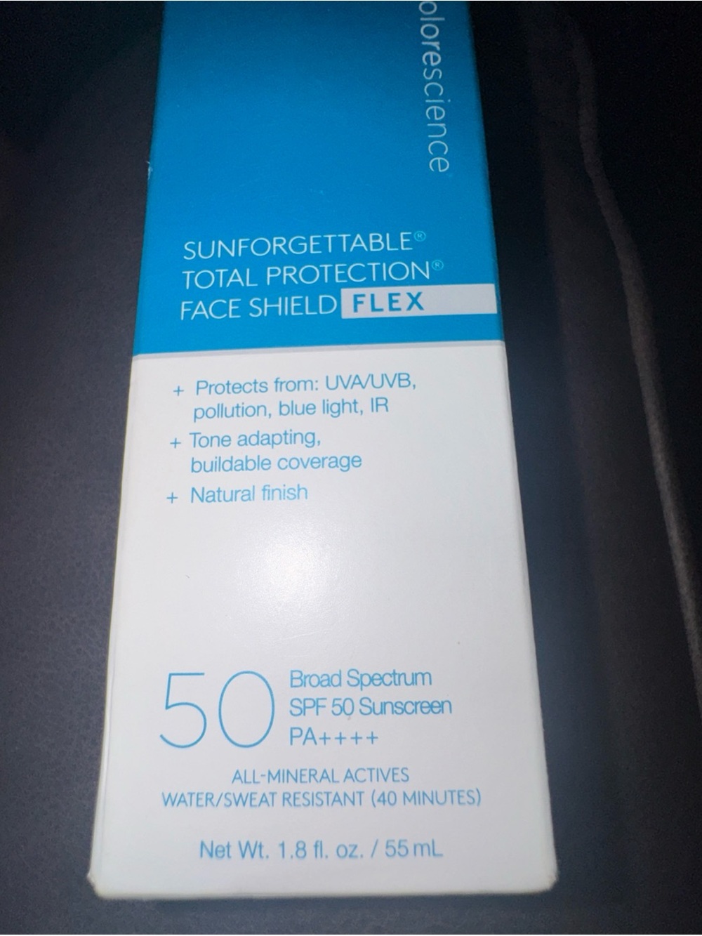 Sunforgettable Total Protection Face Shield FLEX fair SPF 50 - Blue/White